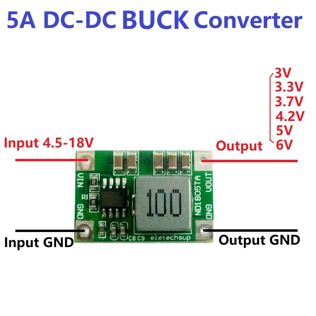 5A Buck DC-DC Converter Module - Raspberry Pi 4 review and price